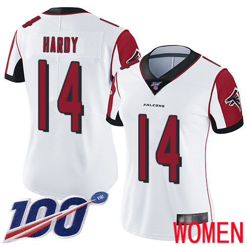 Atlanta Falcons Limited White Women Justin Hardy Road Jersey NFL Football #14 100th Season Vapor Untouchable->youth nfl jersey->Youth Jersey